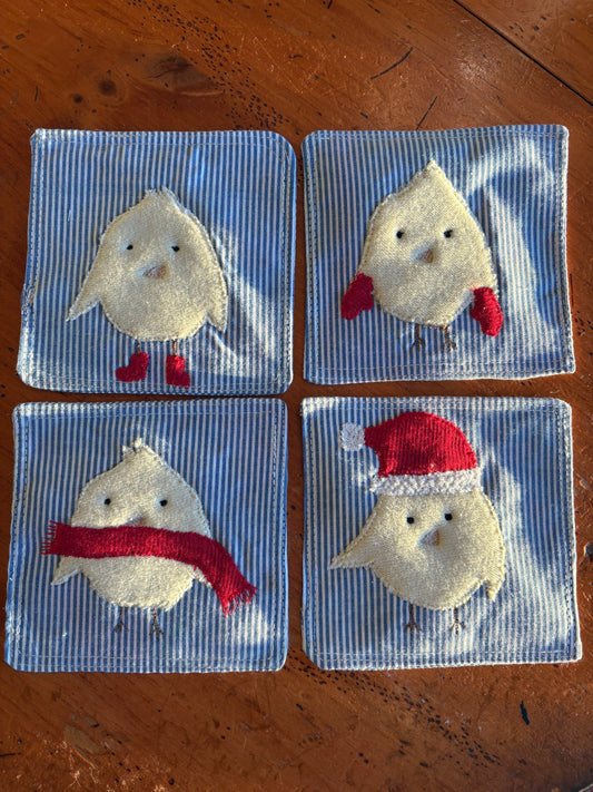 Festive Chick Coasters