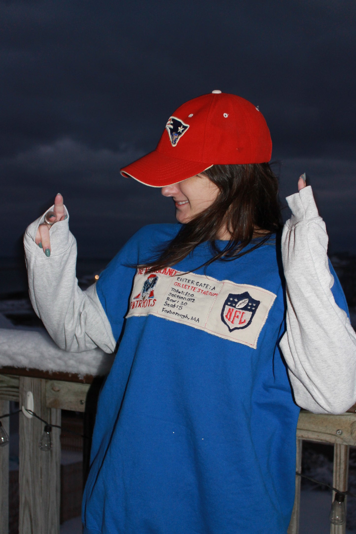 Patriots Vintage Ticket Crewneck