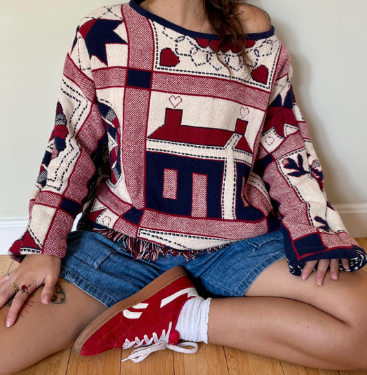 Upcycled Blanket Crewneck